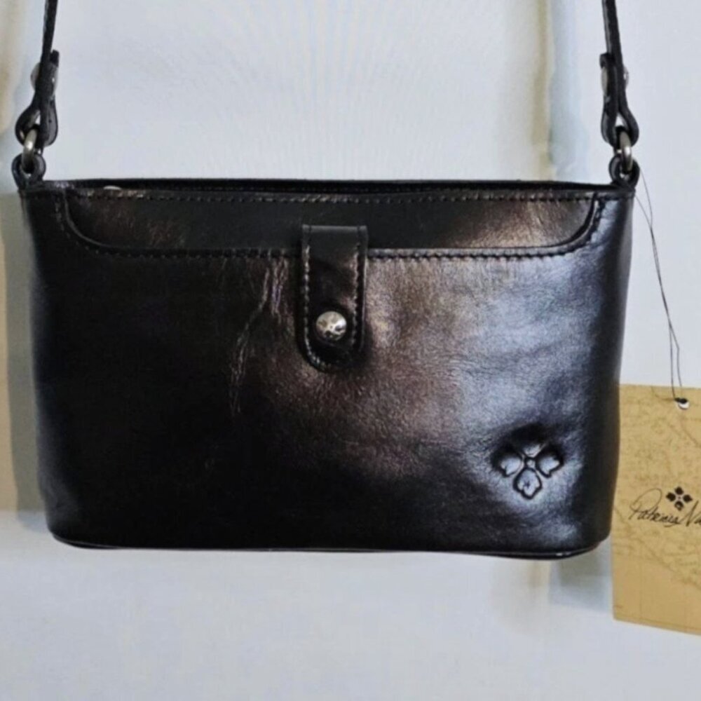 NWT PATRICIA NASH AIMEE Crossbody Bag BLACK Leather Classic Shoulder Handbag - Picture 2 of 11